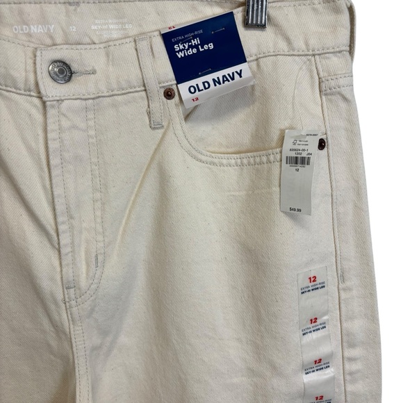 Women’s Old Navy Sky-Hi Wide Leg Cargo Pocket - Picture 2 of 3